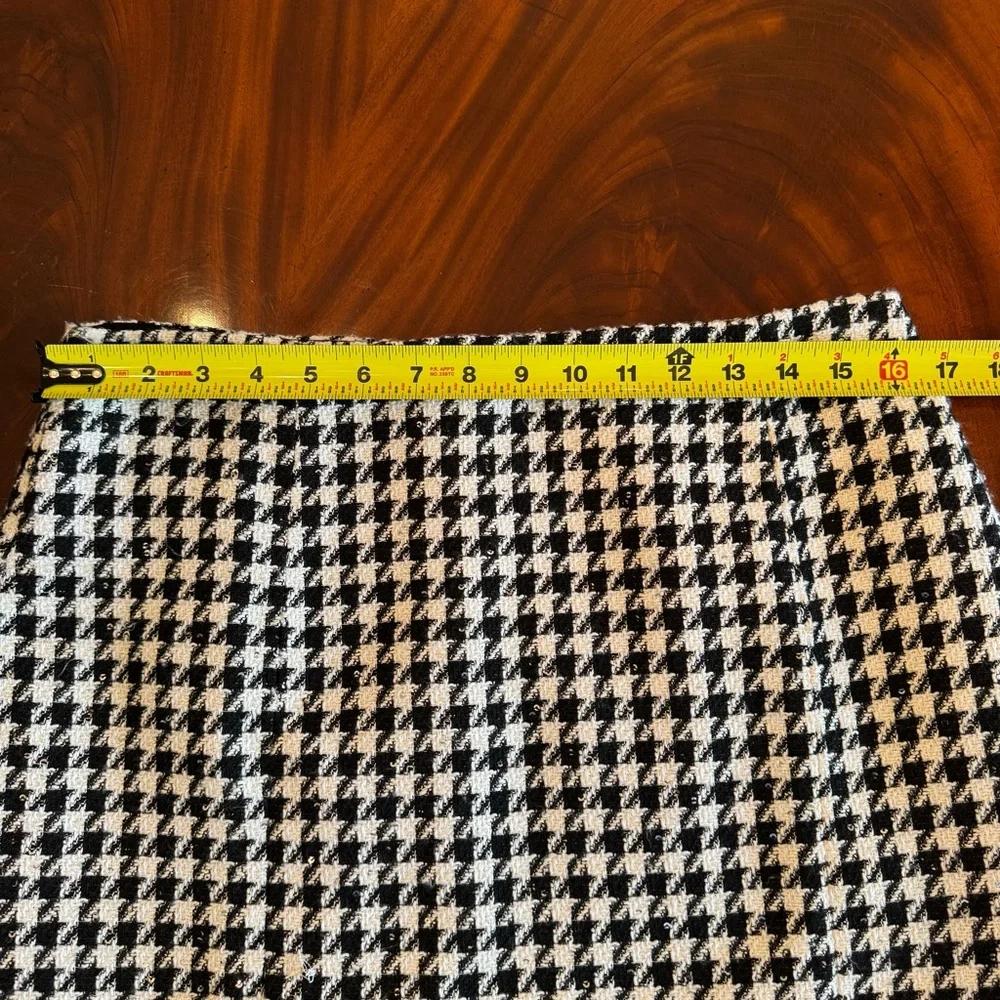 NWT Lilly Pulitzer Kels Mini Skirt Noir Houndstooth Sequin Bouclé 10